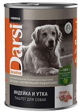 Darsi Консервы для собак с чувствительным пищеварением (Индейка и утка)