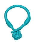 Playology Жевательный канат TOUGH TUG KNOT для щенков с ароматом арахиса, голубой
