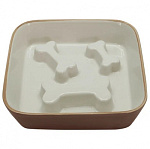 №1 Миска Косточки для медленного поедания бежевая