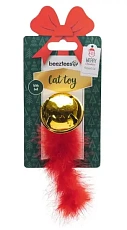 Beeztees Игрушка для кошек Рождественский колокольчик с пером