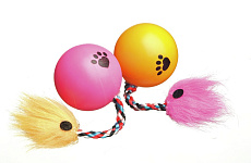 CAMON Мячик с веревкой и кисточкой для кошек, 3,5 см