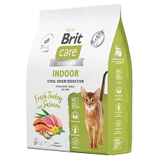 Brit Care Cat Indoor Stool Odour Reduction (Индейка, лосось)