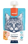 Wanpy Cat Мясной мусс из курицы и моркови