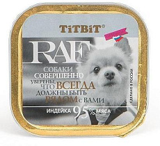ТИТБИТ Консервы для собак RAF (Индейка)