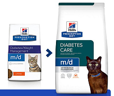 Hill's Prescription Diet m/d Diabetes для кошек, с курицей