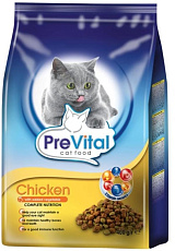 Корм PreVital Dry Cat chicken+vegetable