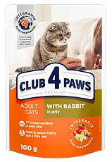 Club 4 Paws Premium для кошек с кроликом в желе