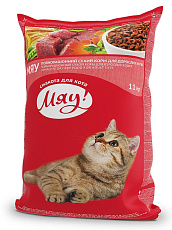 Мяу! для взрослых кошек (Мясо, рис, овощи)