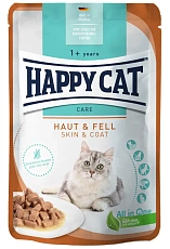 Happy Cat Care Skin & Coat Кусочки в соусе