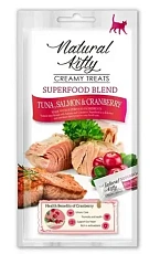 Natural Kitty Superfood Blend Крем-суп (Тунец, лосось и клюква)
