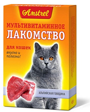 Amstrel Лакомство для кошек "Альпийская говядина", 45 г
