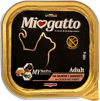 Паштет MioGatto Adult Salmon and Shrimps – Garfield.by