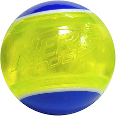 Nerf Dog Мяч светящийся, синий/желтый