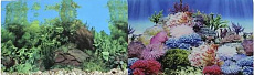 Prime Фон для аквариума двухсторонний Коралловый рай/ Подводный пейзаж