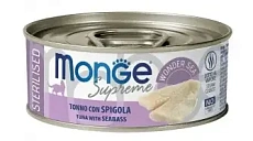 Monge Supreme Sterilised Консервы из тунца с сибасом