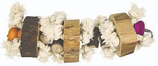 Panama Pet 3 деревянных диска с веревками, 42 см