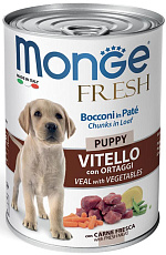 Monge Консервы Fresh Puppy (Телятина с овощами)