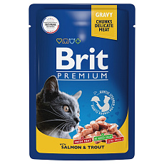 Brit Premium Cat Pouches (Лосось, форель)