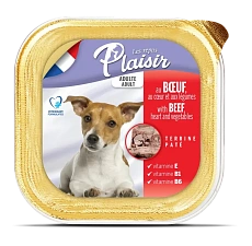 Plaisir Паштет для собак (Говядина, сердце и овощи)