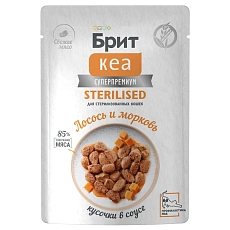 Брит Кеа Sterilised Пауч для стерилизованных кошек (Лосось и морковь)