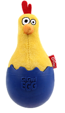 GiGwi Игрушка "Цыпленок неваляшка с пищалкой", 14 см