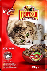 Propesko Cat Pouch (Говядина в желе)