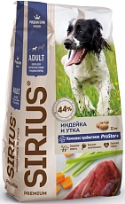 SIRIUS для собак средних пород (Индейка и утка)