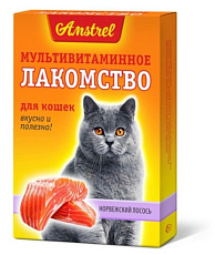 Amstrel Лакомство для кошек "Норвежский лосось", 45 г