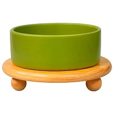  Mr.Kranch Миска на бамбуковой подставке Bamboo, зеленая