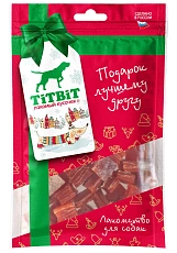 ТИТБИТ Кубики из лосося для собак Новогодняя коллекция