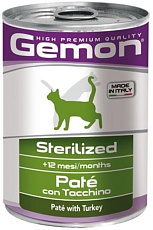Gemon Консервы Cat Sterilized Pate Turkey