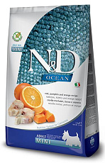 Farmina N&D Ocean GF Adult Mini (Тыква, треска, апельсин)