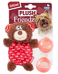 GiGwi PLUSH FRIENDZ Мишка со сменными пищалками
