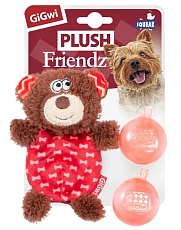 GiGwi PLUSH FRIENDZ Мишка со сменными пищалками