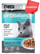 ProBalance Консервированный корм Adult Light для малоподвижных кошек