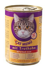 CAT Menu Консервир. корм для кошек (Индейка)