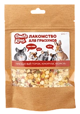 Smile King Плющенный горох, кукуруза, морковь для грызунов