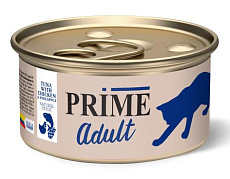 Prime Adult Консервы (Тунец с курицей и ананасом в собственном соку) для кошек