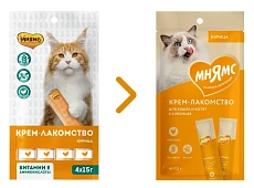 Мнямс Крем-лакомство для кошек с курицей