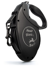 Поводок-рулетка Flexi Giant Black Edition, лента