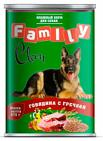 Clan Family Консервы с говядиной и гречкой для собак – Garfield.by