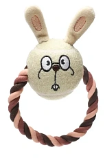 Triol Игрушка для собак Мяч-кролик с веревкой