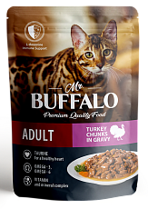 Mr. Buffalo Sensitive Cat Adult (Индейка в соусе)