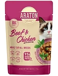 Araton для кошек (Говядина и курица в соусе)