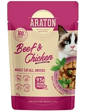Araton для кошек (Говядина и курица в соусе)
