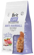 Brit Care Cat Anti-Hairball (Белая рыба, индейка)