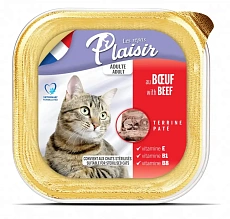 Plaisir Паштет для кошек (Говядина)
