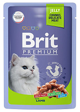 Brit Premium Пауч для взрослых кошек (Ягненок в желе)