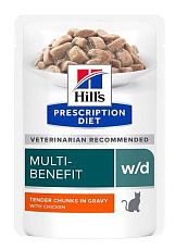 Hill's Prescription Diet w/d Multi-Benefit Влажный корм для кошек (курица)