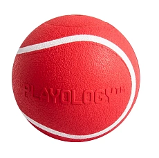 Playology Жевательный мяч SQUEAKY CHEW BALL с ароматом говядины, красный